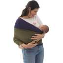 Baby Wrap Carrier, Perfect Baby Carrier Wrap Sling for Newborn and Infant up to 35 lbs. (M (S, M, L of clothing size), Oliver / Navy)
