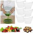 6Pcs Cheesecloth for Straining Juice, Reusable Cooking Oil Filter, Bowl-Shaped Cheese Cloths, Fine Mesh Multi-purpose Food Filter Bags, Suitable for Nut Milk, Juice, Dumpling Fillings(M)