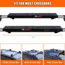 MeeFar Universal Car Soft Roof Rack Pads Luggage Carrier Rack for Kayak Surfboard SUP Canoe Include 2 Heavy Duty Tie Down Straps, 2 Tie Down Rope, 2 Quick Loop Strap
