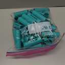 50 Pcs 1 Inch Perm Rod Set for Nature Hair, Cold Wave Rods for Short Hair, Hair Curling Rollers Heatless Perming With Pintail Comb (Green)