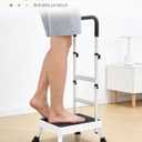 Step Stool with Handle for Elderly - Portable Step Stools for Adults with Adjustable Handle and Legs - Stepping Stool for Bed Supports up to 275 LBS, HDB-503A-E