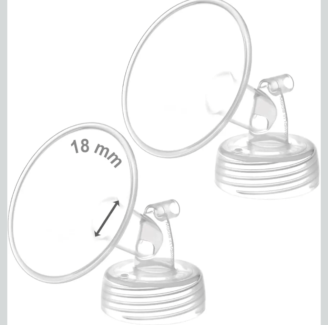 Maymom 18mm Wide Neck Pump Part Compatible with Spectra S1/S2 Pumps; Incl Wide Mouth Flange; Not Original Spectra Flange; Replaces Shield; Compatible with Motif Luna Pumps