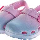 Josmo Kids Soft Glitter Clogs Girls Slides Slippers Indoor Outdoor Summer Beach Pool Sandals (Size 5-10 Toddler)