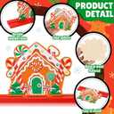 6PCS Christmas Table Decorations, Gingerbread Style Wooden Christmas Decorations, Seasonal Holiday Centerpieces, Winter Tabletop Display for Holiday Celebration, Xmas Home Decor