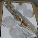 Lightdot Dimmable Globe Floor Lamp Mid Century Modern Floor Lamp with 5Pcs 3000K Bulbs Included Brightness Adjustable Gold Standing Lamps for Living Room Bedroom/Sofa Beside/Corner Decor