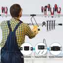 6 Pieces 24" Magnetic Tool Holder Strip, Stainless Steel Surface Tool Magnet Bar, Metal Tool Organizer Rack for Garage Organization, Easy To Install in Workshop, Mounting Screws Included