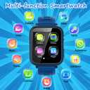 Wiszodet Kids Smart Game Watch with 39 Games HD Touch Screen Video Camera Music Player Pedometer Flashlight Alarm Clock 12/24 hr, Gifts for 5-12 Year Olds Boys, Blue 