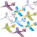 ArtCreativity 24 Pack Glider Fighter Jets 3D Puzzle Set - 7 Inch Various Jet Design Schemes - Airplane Theme Party Activity - Great Party Favor, Summer Fun, Gift Idea for Boys and Girls