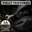 TitanFlex Heavy Duty Black Nitrile Gloves, 6-mil, Fully Textured, Large 100-ct Box, Mechanic Disposable Gloves, Work Gloves, Latex Free, Powder Free, Rubber Gloves for Food Prep