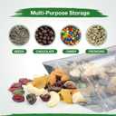 BELLE KR 4x6 Mylar Bags for Freeze Dried Candy - Pack Of 100-7.5mil Thick - 1/2 Pint Stand Up Small Clear Mylar Bags with See Through Window for Freeze Drying - Labels Included