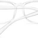 5 x Square Anti-Blue Light Glasses for Enhanced Eye Protection Blue Light Blocking Glasses for Women Men (Transparent)