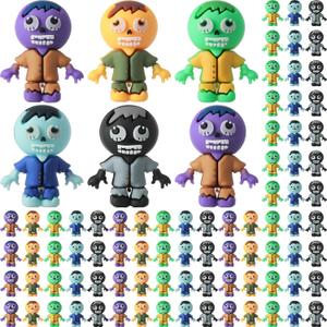 VioraWhite 100 Pcs Mini Zombies Figurines Easter Tiny Zombies Action Figures to Hide and Seek Little Statue for Easter Party Favors Gifts Treats Goodie Bag Supplies Imaginative Display