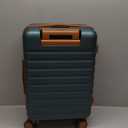 Feilario Aluminium Frame PC Hard Shell Spinner Wheels Luggage,20.8"X15"X8.7 Airline Approved Built-In TSA Lock Carry On Suitcase, with Cup Holder, USB Port, Phone Holder (A-Grey (Zippeless Closure))