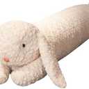 Hofun4U Rabbit Plush Pillow, Rabbit Stuffed Animal, Rabbit Plush Long Body Pillow for Kids Adults (White,35 inch)