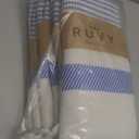 Ruvy Home Basics Turkish Hand Towels for Bathroom Set of 4 | 18"x40", Cotton | Decorative Towel for Bathroom, Kitchen, Dishcloth, Tea, Yoga, Face, Gym - Navy (Modern - 4 Pack)