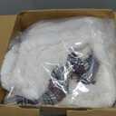 PHF Ultra Soft Flannel Fleece Blanket Queen Size, Lightweight 3D Jacquard Fleece Blanket, No Shedding, No Pilling, Luxury 340GSM Aesthetic Fluffy Cozy for Bed Room Decor, 90"x90", Dark Grey