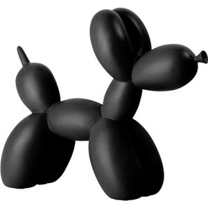 Creative Balloon Dog Sculpture Modern Home Decoration Trendy Animal Art Ornaments Collection Figurine Bedroom Living Room Office Desktop Resin Decors (Black)