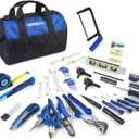 174-Piece Premium Tool Kit, Household Repairing Tool Set with 14 Inch Large Mouth Open Storage Tool Bag