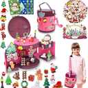 2025 Kids Box – DIY Christmas Organizer Bucket with Stickers & Mini Toys, Fidget Toy Pack, Multi-Item Fidget Toys, Creative Holiday Craft Kit for Girls Boys, Santa & Snowman Storage Bucket for Kids