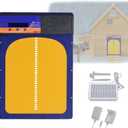 Automatic Chicken Coop Door Solar Powered with Timer&Light Sensor Remote Control 4Modes,Adjustable Anti-Pinch Strength&Weather Poof,Color LCD Dsipiay,Aluminun