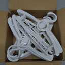 30 Pack Baby Hangers, 11"-14" Adjustable Infant Hangers, Non-Slip Kids Hanger, Space Saving Plastic Hanger for Girl Boy Toddler Kids Child (White)