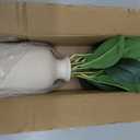 12 Inch Artificial Plant Indoor,Small Fake Plants Eucalyptus Stems With Vase,Faux Greenery In Pot For Farmhouse Home Decor,Bathroom Living Room Kitchen Office Coffee Table Centerpiece (cream white)