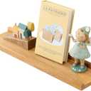 Oak Floating Shelves for Wall 24 Inch (Upgrade Width 6"), Natural Wood Wall Shelves Display Picture Ledge Shelf for Living Room Bedroom Bathroom Kitchen Office Decor and Storage