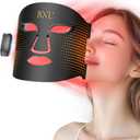 BNU Wireless Red Light Therapy for Face, 4 Modes LED Light Therapy Mask with 400 LED Beads, Dual 1000mAh Remote Control, 850NM Infrared Red Light Therapy for Anti-Aging at Home & Travel
