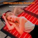1000 LEDs Dual Full Body Red Light Therapy Mat, Red Light Therapy Blanket, 2in1 LEDs(660nm& 850nm), Premium Leather, Adjustable Timer & Intensity