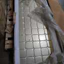 HomeRoots1 x 59" x 67" Gold Wood & Fabric Screen Room Divider