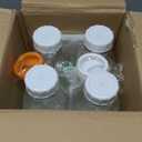 4 Pack 32 Oz Glass Milk Bottles with Nut Milk Bag & 2 Pour Spout & 2 Airtight Lids & Brush- 1Qt Scale Mark Drinking Jars Reusable Container for Milk, Juice, Water, Coffee for Refrigerator