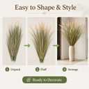 17 Pcs 4ft Large Artificial Cattail Reed Grass Artificial Indoor Outdoor Fake Plant Stems Faux Floor Grass Bohemian Plants for Home Living Room Bedroom Corner Housewarming Gift- No Pot