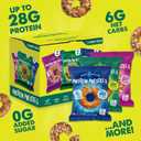 CRISP POWER Protein Pretzels, Variety Pack With Sea Salt, Sesame, & Everything, Up To 28G Protein, High Protein Snack, High Fiber, Low Carb Crunchy Pretzel Snacks, No Added Sugar, 1.75 oz Bags, 6 Pack, Vegan, Keto (EXP 01/21/27)
