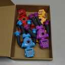 Robot Pop Tube Suction Cup Toys 4PCS, Easter Basket Stuffer Gift for Kid Toddlers Boy Year Old Age 3 4 5 6 7 8, Small Telescopic Fidget Toys for Travel & Airplane Activities Autistic