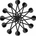 Lanlord 11 Inch Black Bungee Cords with Balls - 12 Pcs Elastic Ball Cords Ball Bungee Cords Tarp Tie Downs 11Inch12Pces(Ball)