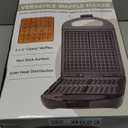 Baker's Friend Multi Shapes Waffle Iron, A Combo of Mini Waffle Maker, American Classic Waffle Maker, Belgian Waffle Machine Thick & Chaffle Maker, Waflera Electrica, With 2 Silicone Molds, Graphite
