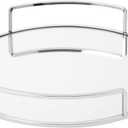 Home Details Mirrored Vanity Tray | Dimensions : 12.99" L x 12.99" W x 2.05" H | Glass Base | Great for Cosmetics | Jewelry | Toiletries | Organization | Chrome (13")