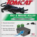 Tomcat Rat & Mouse Killer, Child & Dog Resistant Refillable Station Tamper-Resistant Indoor/Outdoor Bait Station with Clear Monitoring Window, 1 Station and 15 Bait Blocks