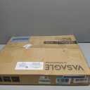 VASAGLE MAEZO Collection - Side Table, 2-Tier Small Round End Table, Nightstand with Tapered Legs, Curved Transitions, for Small Spaces, Living Room, Bedroom, Rustic Walnut ULET283T41