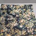 SHElifestyle Black Floral Boho Curtains, Vintage Retro Wildflower Window Treatments for Living Room Watercolor Colorful Leaves England Gardern Window Drapes for Woman Bedroom Kitchen 42x45in