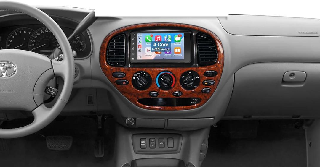 Leadfan Android Car Radio Stereo for Toyota RAV4 2001-2005 Tundra 2003-2006 Corolla 2003-2008 Camry 2002-2006 Wireless CarPlay Android Auto Compatible with JBL, 7 Inch Touch Screen with Bluetooth GPS