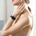 POWER PRIMACY Leather Bands Compatible with Apple Watch Band 38mm 40mm 41mm 42mm-Series 11/10,Genuine Leather Strap Compatible for Women Men iWatch SE Series 11 10 9 8 7 6 7 6 5 4 3 2 1(Black/Black)