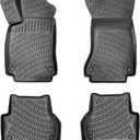 Audi A5 Sportback & S5 Sportback 2018-2025 (No Coupe or Cabriolet Models) Floor Mats 3D Custom Fit Rubber Car Mats Laser Measured Floor Liners All Weather Heavy Duty TPE (Front & Rear)