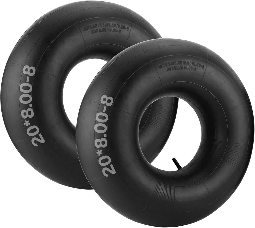 2 Pack 20X8-8 20X7-8 19X7-8 Inner Tube for ATV Quad 4 Wheeler Go Kart Baja Warrior Mini Bike Lawn Tractor Snow Blower Golf Cart Garden Trailer Heavy Duty Lawn Mower