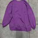 Ebifin Women's Oversized Long Sleeve Sweatshirts Pure Color Round Neck Casual Pullover Shirt (Large, Violet)