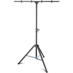Qoope DJ Light Stand T-Bar,Heavy-Duty DJ Stand Tripod Adjustable DJ Lighting Stand Portable Stage Light Stand for DJ Lights Bar Party Light