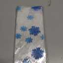 Jutieuo Christmas Snowflake Cellophane Treat Bags, 100PCS Winter Candy Goodie Cookie Bags Plastic with Twist Ties for Xmas Wonderland Holiday Party Supplies (Blue White)