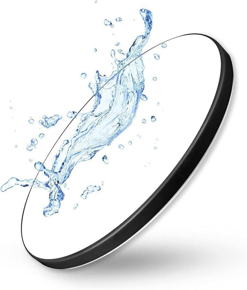 CHENBEN Flush Mount Ceiling Light Fixture 24W LED Modern Ceiling Lamps 7200K Shower Light Waterproof LED Light Fixtures Ceiling Mount for Kitchen/Bedroom/Shower/Hallway/Bathroom/Living Room,Black