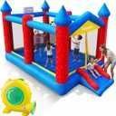 JoyBerri Mighty Bounce House with Blower -16.8' x8.9' Ft Extra Large Inflatable Bouncy Castle with Slide, Volleyball Net, Basketball Hoop  Kids Bounce House for Big Kids 5-12, Outdoor -ASTM Certified