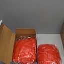 Boao 6 Pcs Disposable Plastic Tablecloth Parties Picnic Table Covers with Elastic Fitted Elastic Plastic Table Cover Rectangle Waterproof for Indoor, Outdoor, Picnic, Camping (Red,96 x 30 Inch)